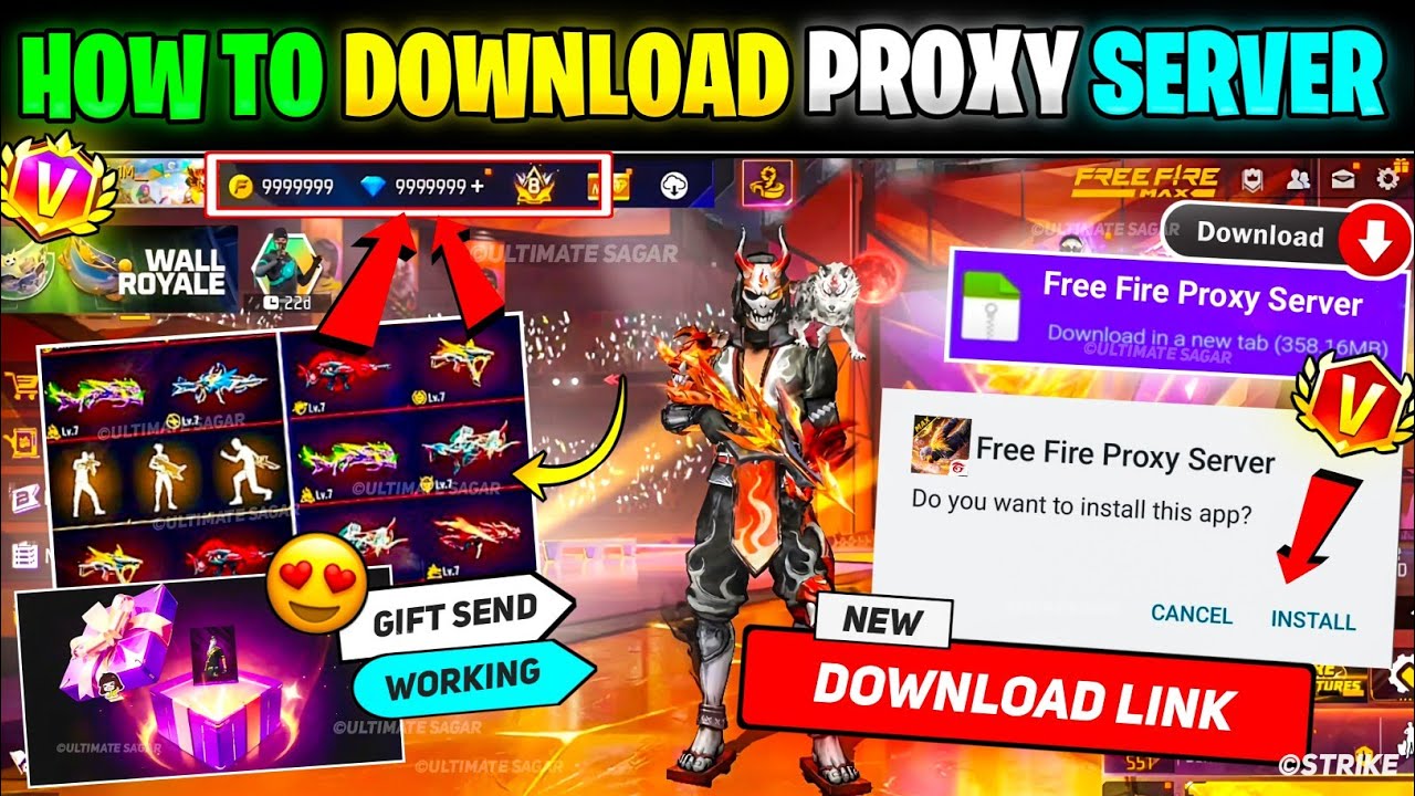 How To Download Proxy Server Free Fire || Free Fire Proxy Server | Proxy Server Kaise Download Karen background