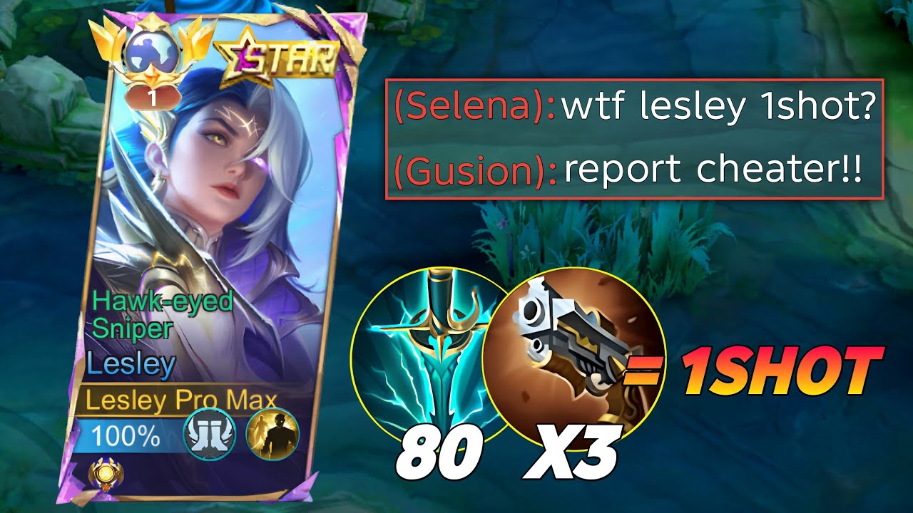 NEW META! LESLEY 500% BEST DAMAGE BUILD AND EMBLEM! (100% ONE SHOT) | LESLEY BUILD TOP 1 GLOBAL 2026 background