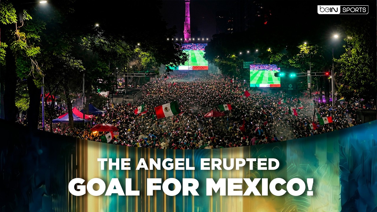 Mexico vs. Ecuador: The Angel of Independence Erupts After Julián Quiñones' Goal | beIN SPORTS background