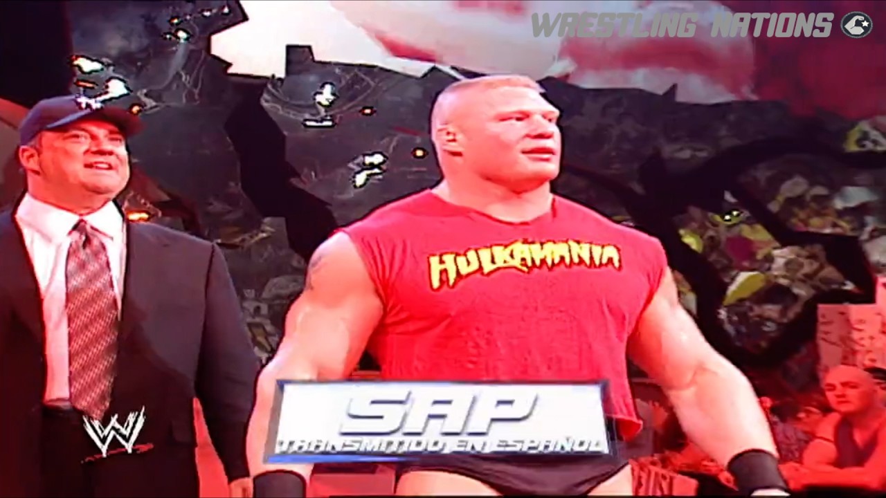 Brock Lesnar Mocks Hulk Hogan Wearig his Shirt #brocklesnar #wwe #wwefan background