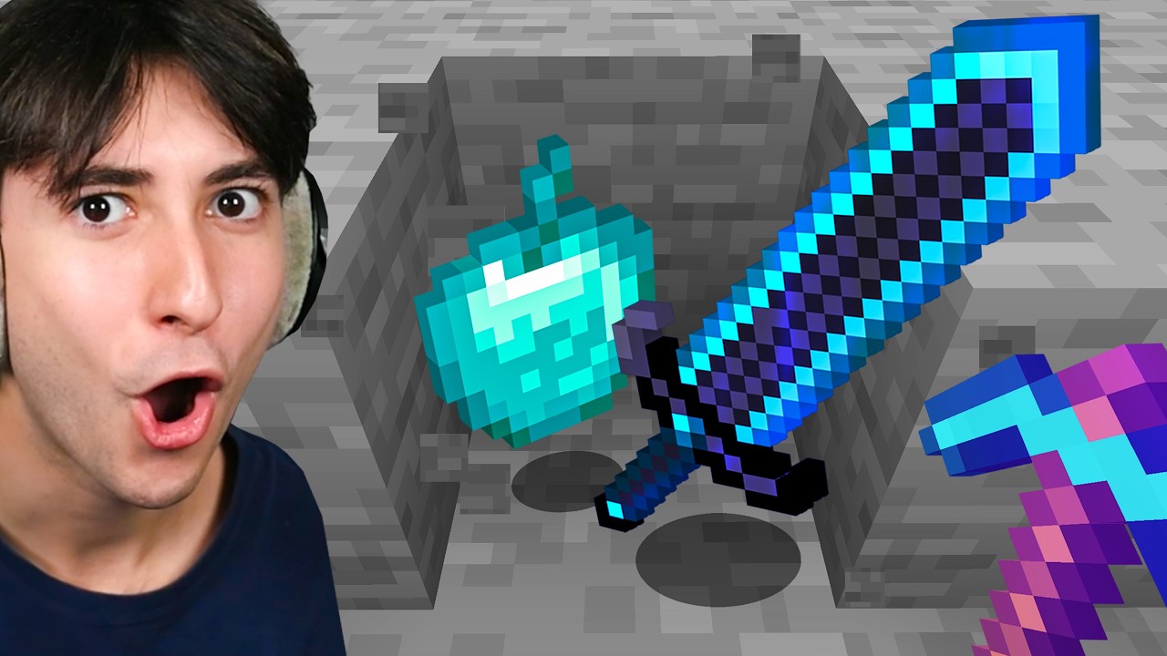 Minecraft, But Every Drop is Diamond background