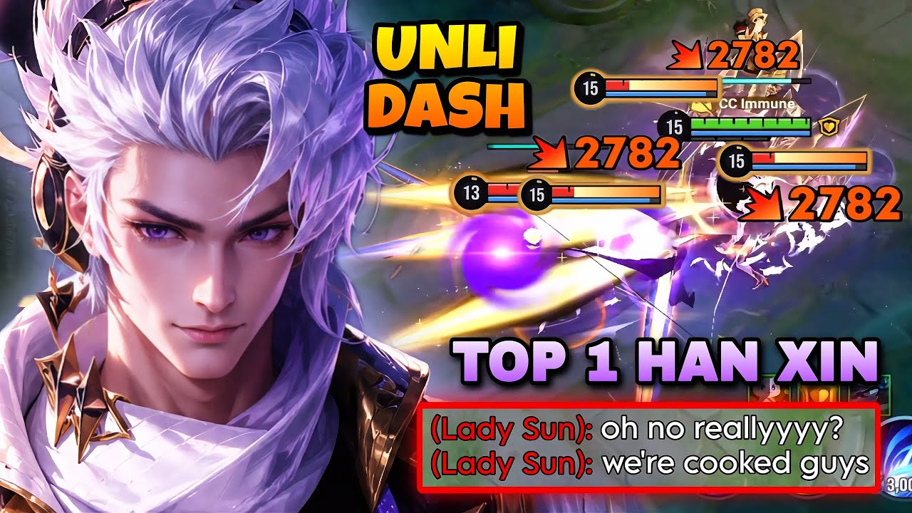 TOP 1 HAN XIN ASTRAL MAGIC SKIN DOMINATES WITH UNLI DASH IN JUNGLE! | HONOR OF KINGS background