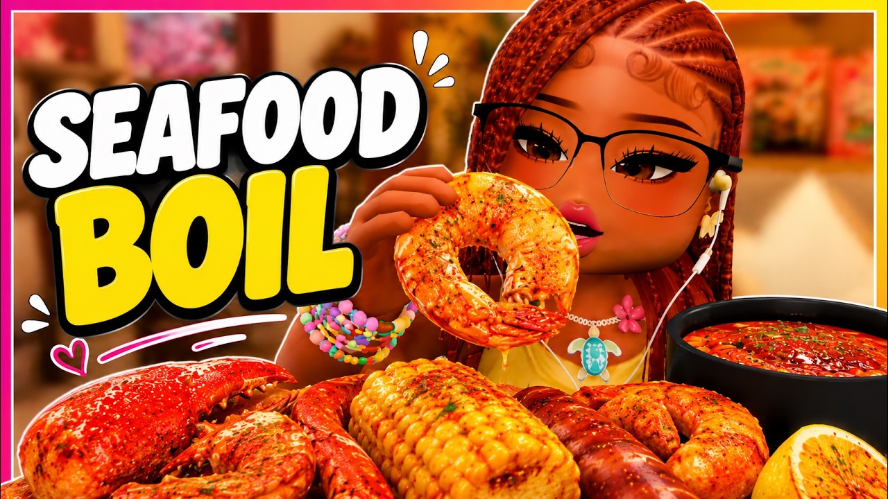 I Ate a GIANT Seafood Boil in Roblox ASMR background