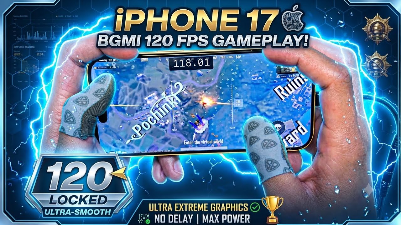 iPhone 17 BGMI 120 FPS Gameplay (Smooth + Ultra Extreme) ЁЯОп background