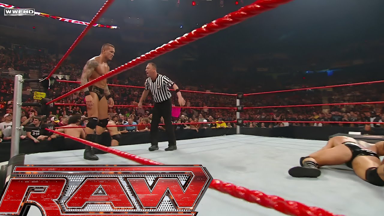 Randy Orton Punts Batista! RAW Dec 15,2008 background