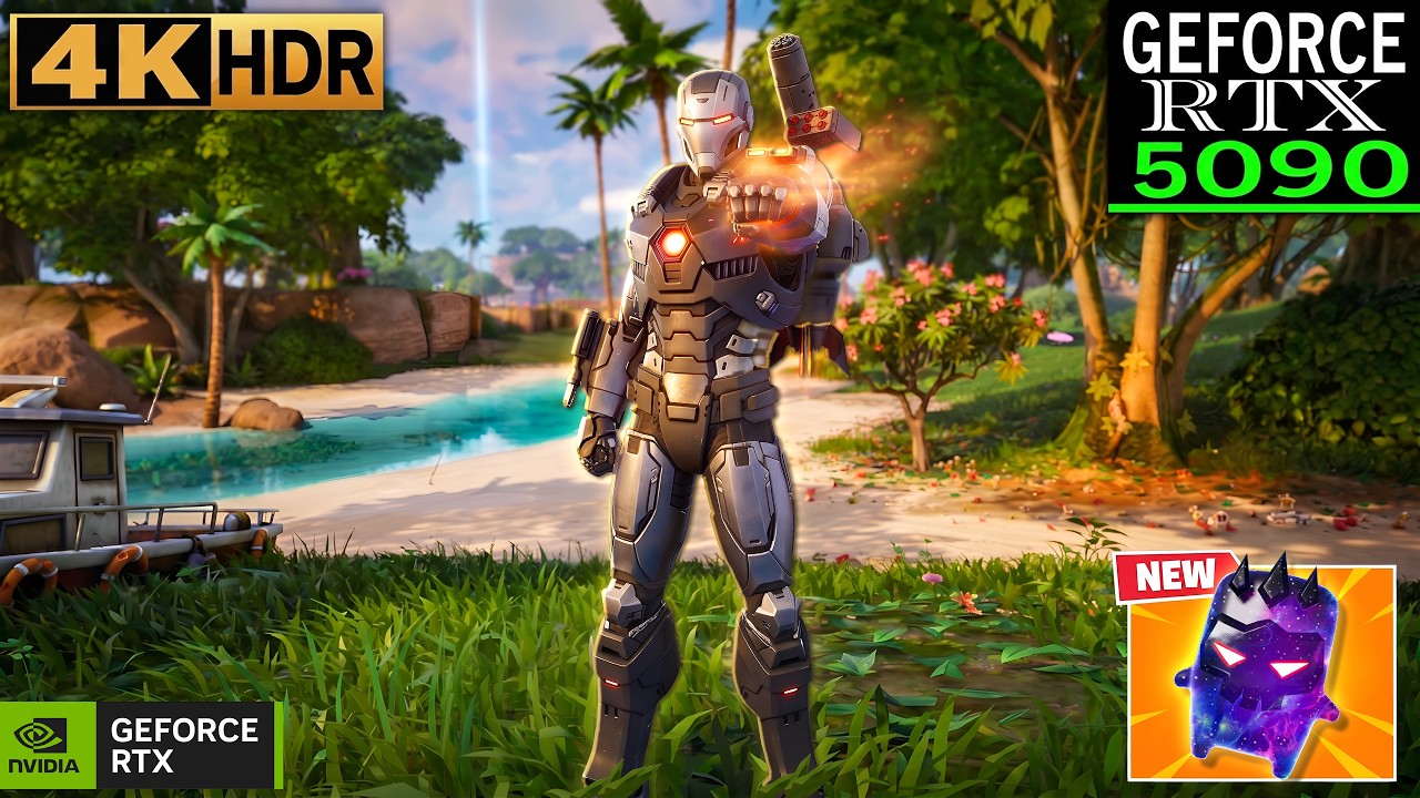 Fortnite (RTX 5090) Zero Build 4K Gameplay | War Machine Skin - Chapter 7 Season 3 background
