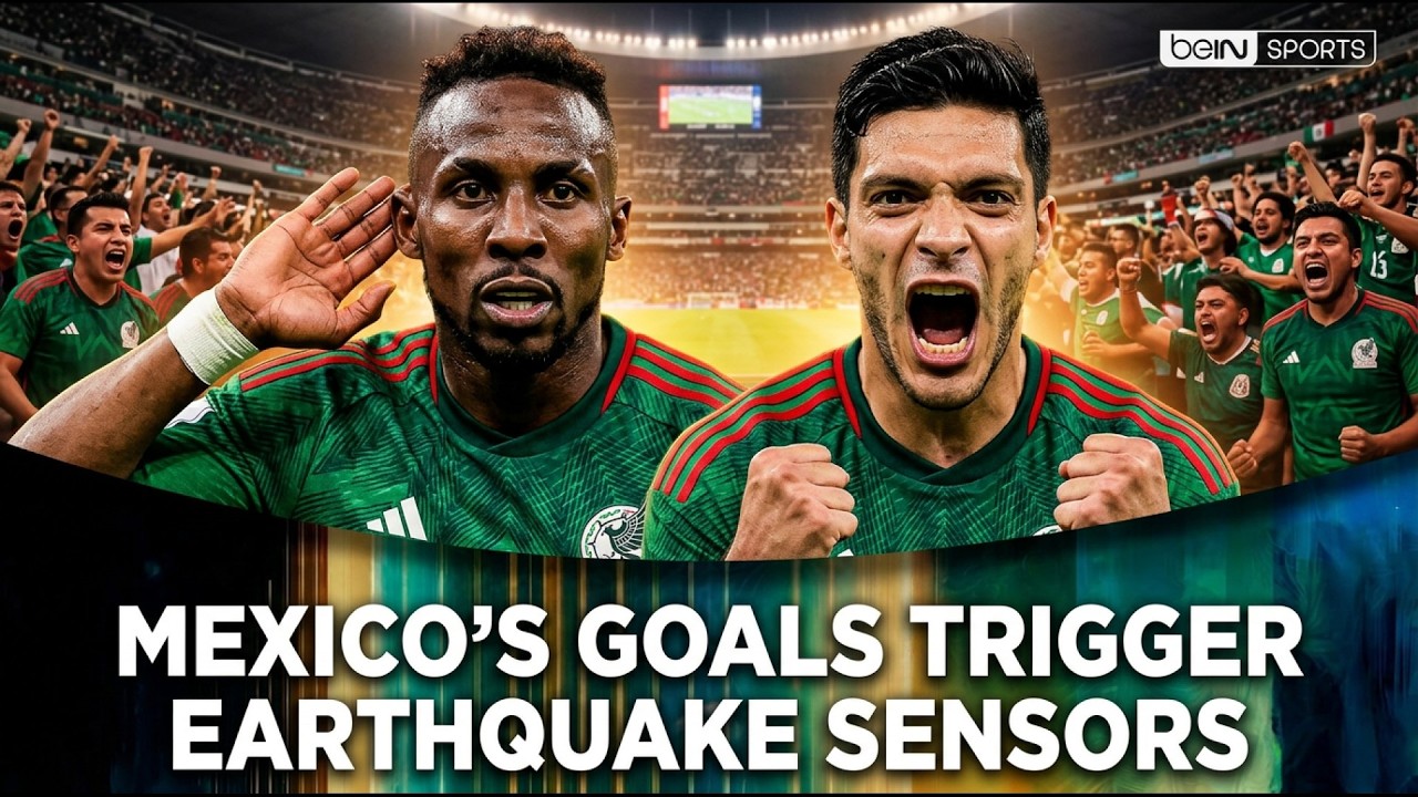Mexico shakes with its World Cup goals background