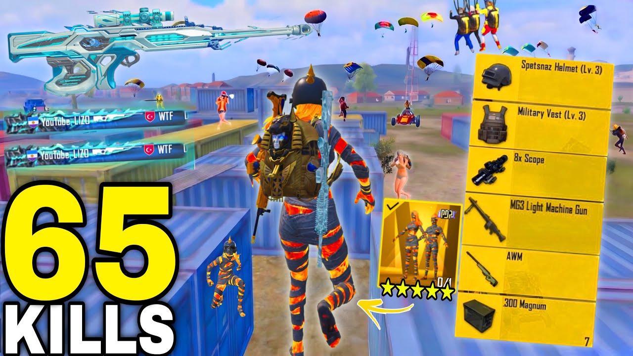 65 KILLS!!🔥 MY NEW SEASON BEST SNIPER GAMEPLAY😍 PUBG Mobile - BGMI background
