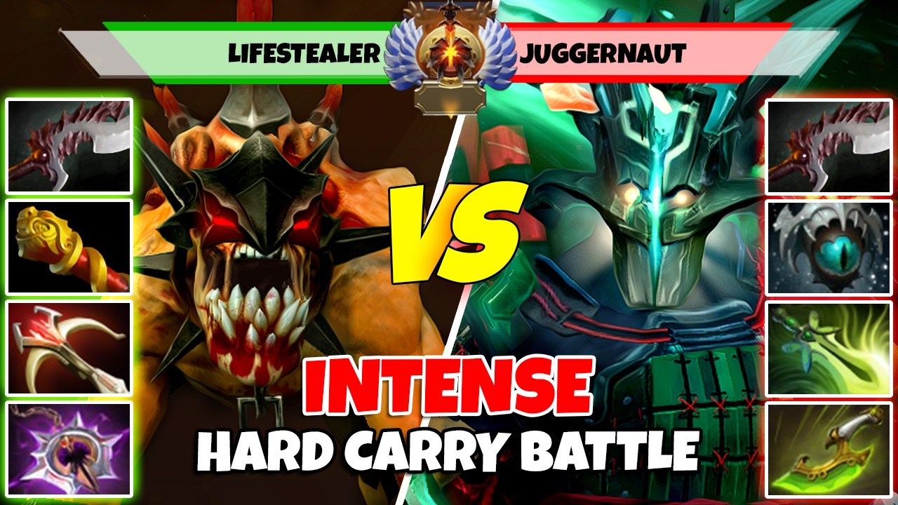 LIFESTEALER (Carry) vs JUGGERNAUT (Carry) - Epic Battle Of Immortal Rank Dota 2 Players - Z Dota 2 background