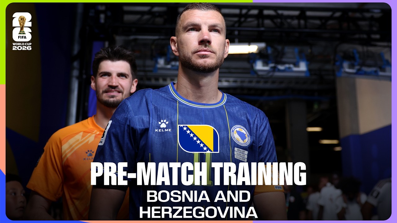 Bosnia And Herzegovina Train Before USA | FIFA World Cup 2026™ background