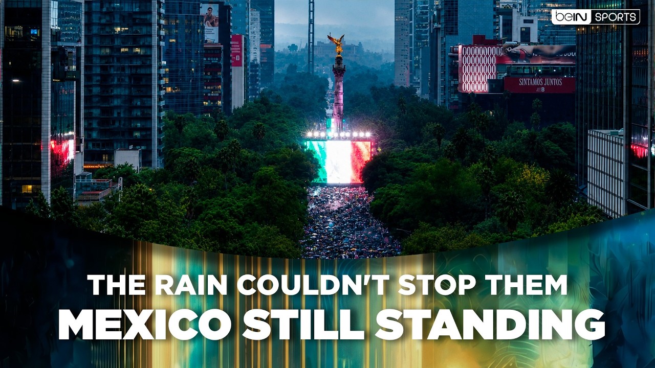 Mexico Fans Stand Strong Through the Storm Ahead of Ecuador Match in World Cup | beIN SPORTS background