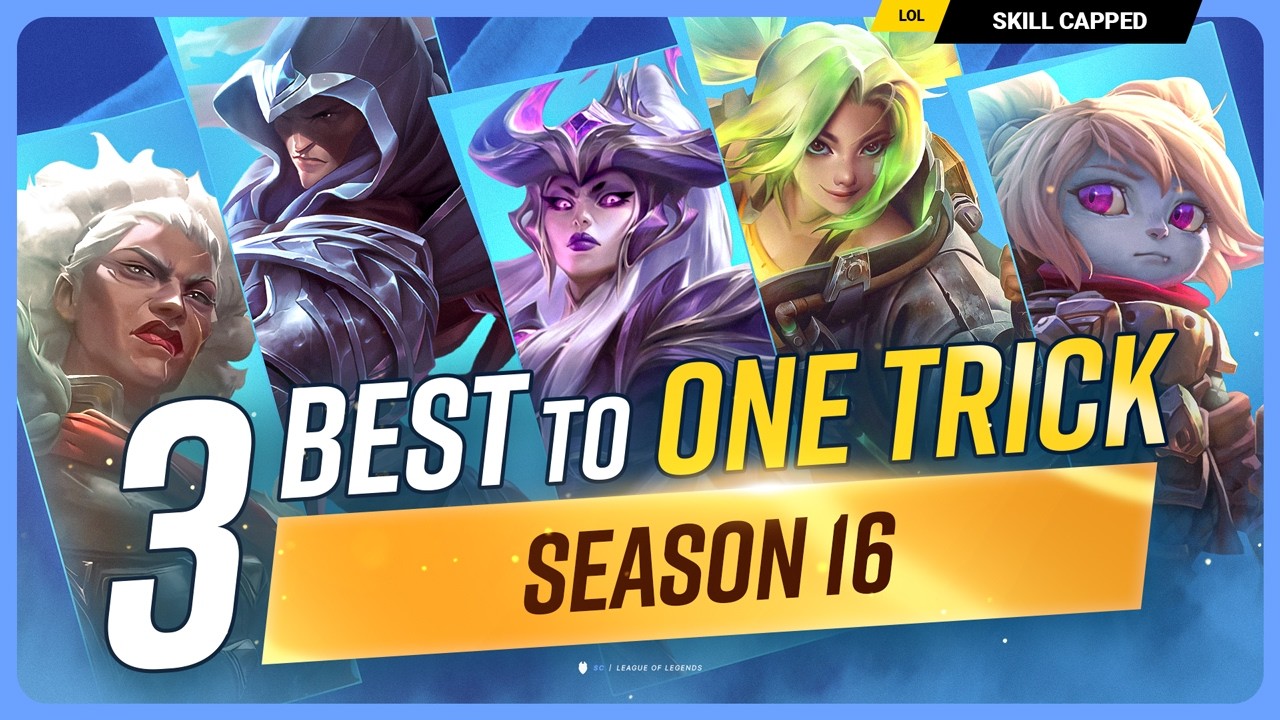 3 BEST CHAMPIONS To ONE TRICK For Every Role - Season 16