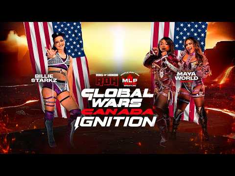 Billie Starkz vs. Maya World | ROH+MLP Global Wars Ignition background