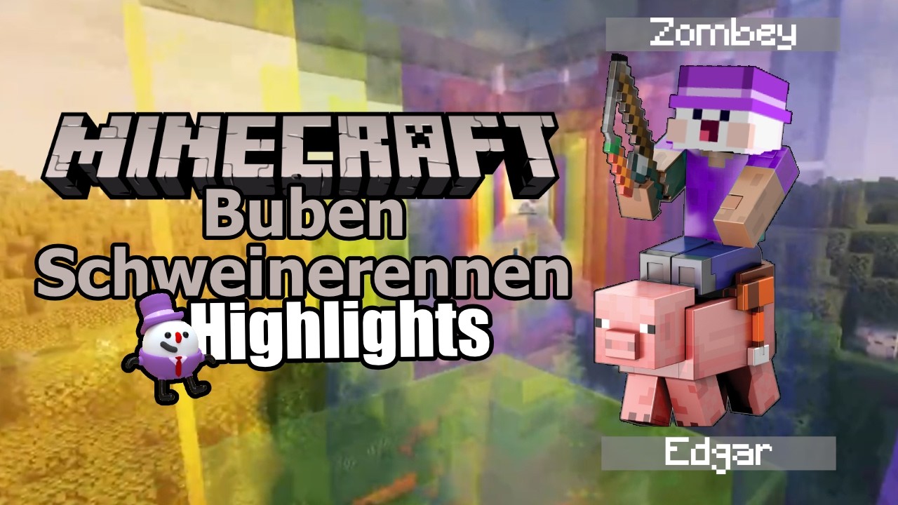 Zombeys Schweinerennen gegen Buben | Minercraft Zombey Highlights background