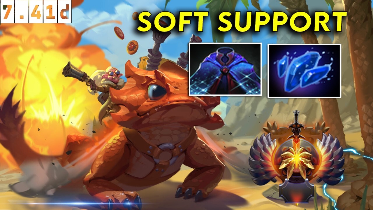 Snapfire Immortal Soft Support - Dota 2 Patch 7.41d Pro Pub Gameplay background