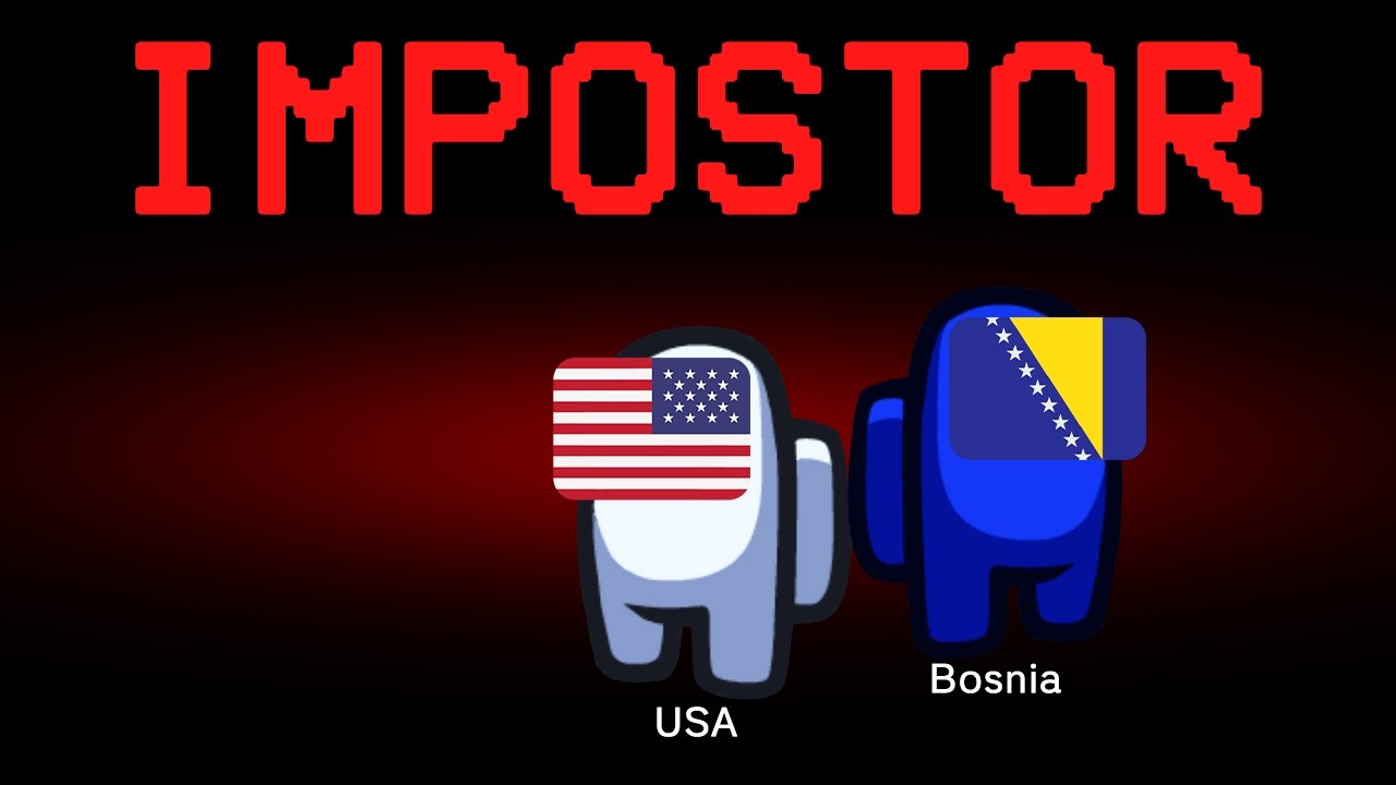 Among Us but USA vs Bosnia are the Impostors background