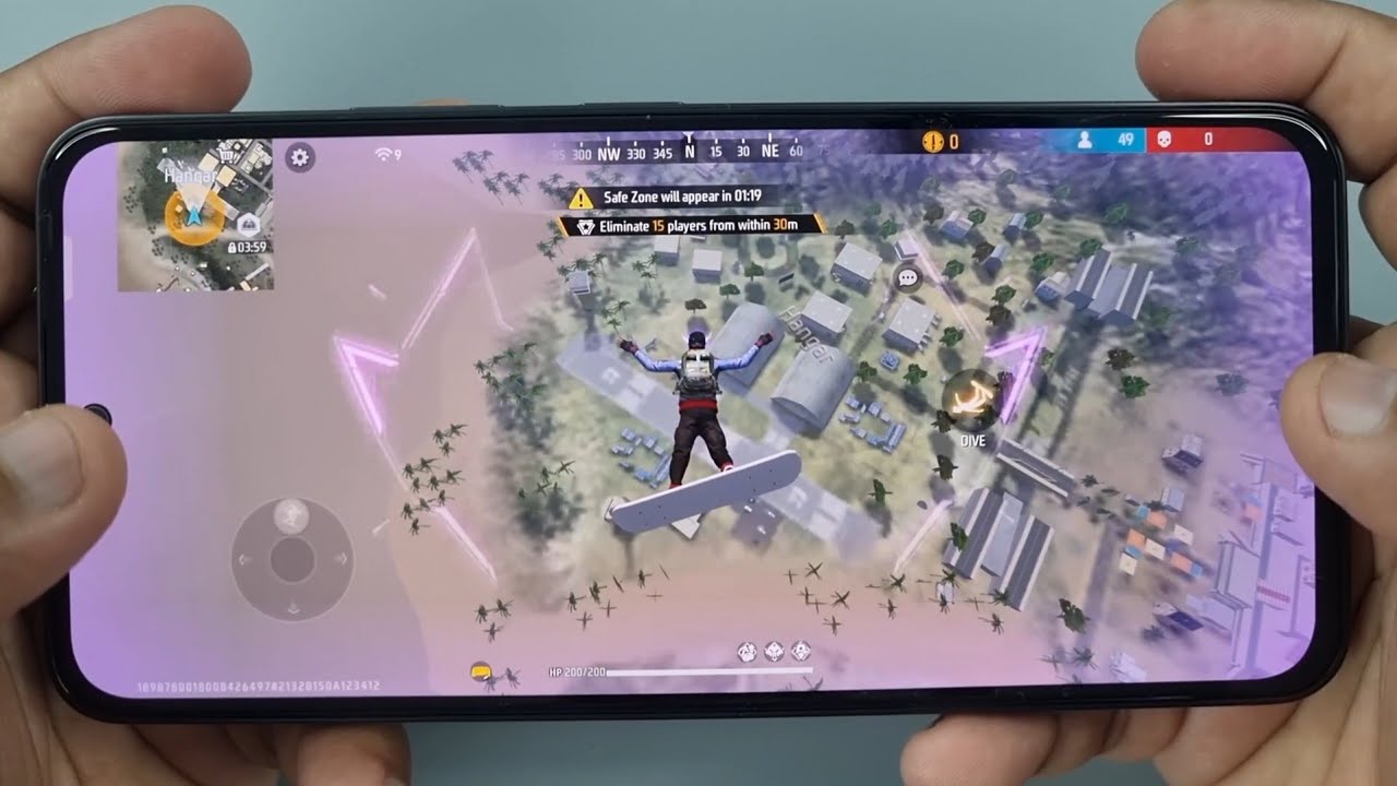 iTel S25 test game Garena Free Fire - Ram 12GB background