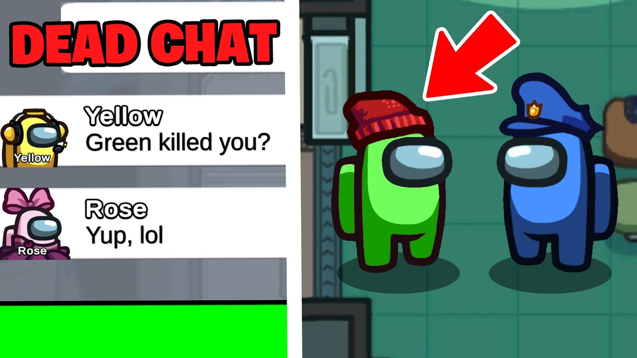 Seeing DEAD CHAT While ALIVE In Among Us (CHEATING) background