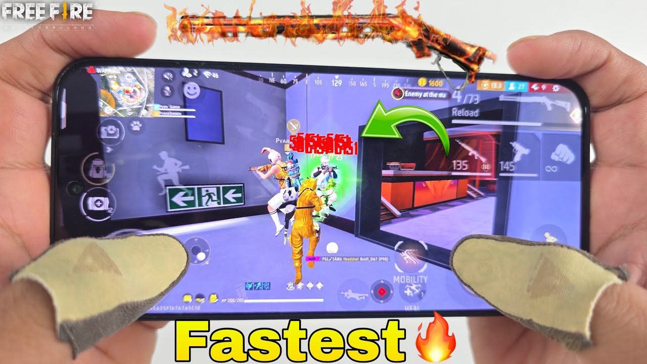 Infinix gt 30 pro gaming phone free fire gameplay duo vs squad 2 finger claw handcam onetap headshot background