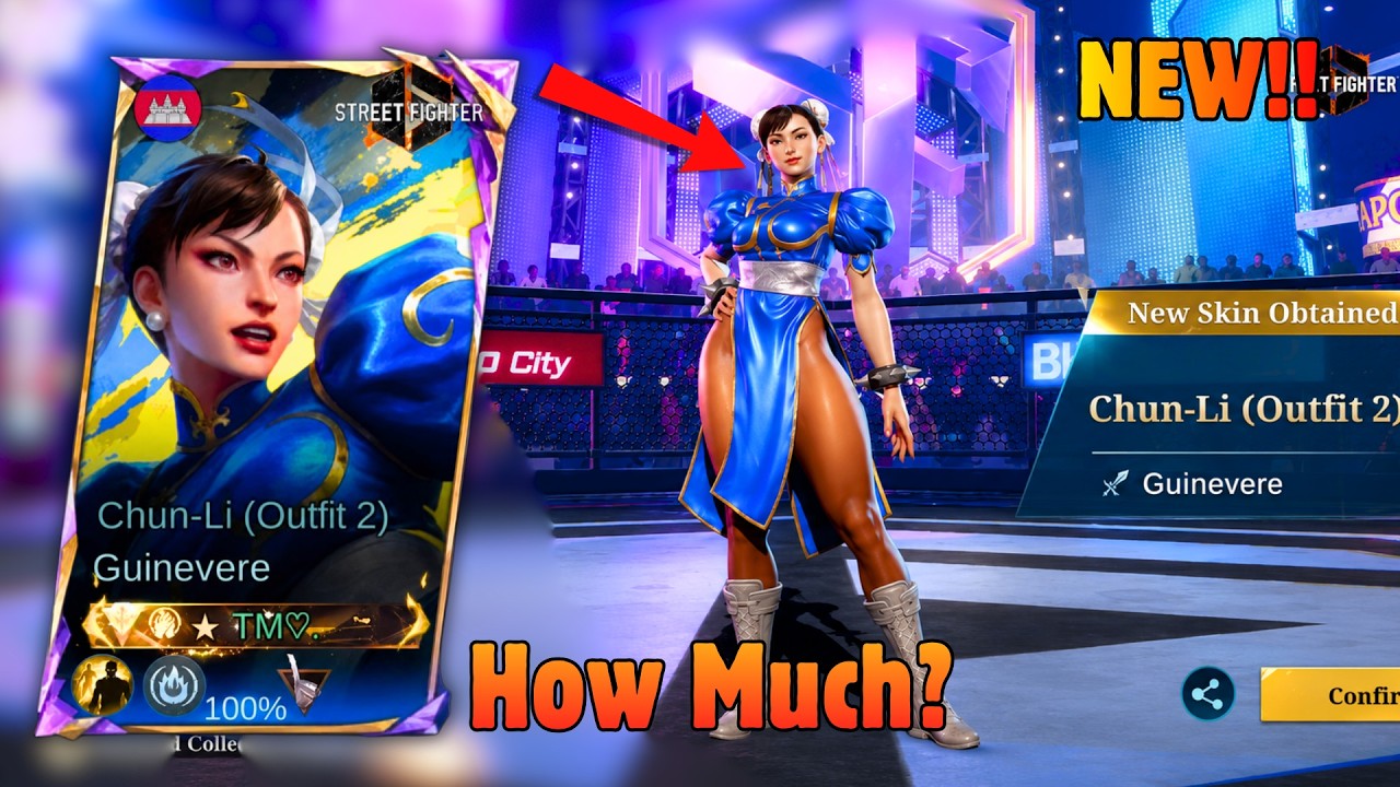 How Much Diamonds💎 Guinevere Street Fighters Skin? || Gameplay!! background