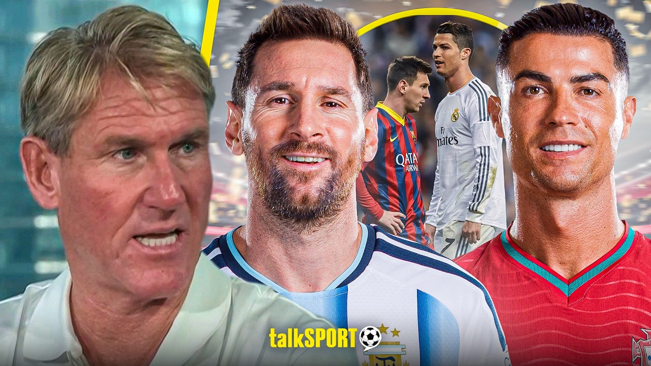 "DIMINUTIVE LITTLE GOBLIN!" Simon Jordan EXPLAINS why Cristiano Ronaldo is BETTER than Lionel Messi! background