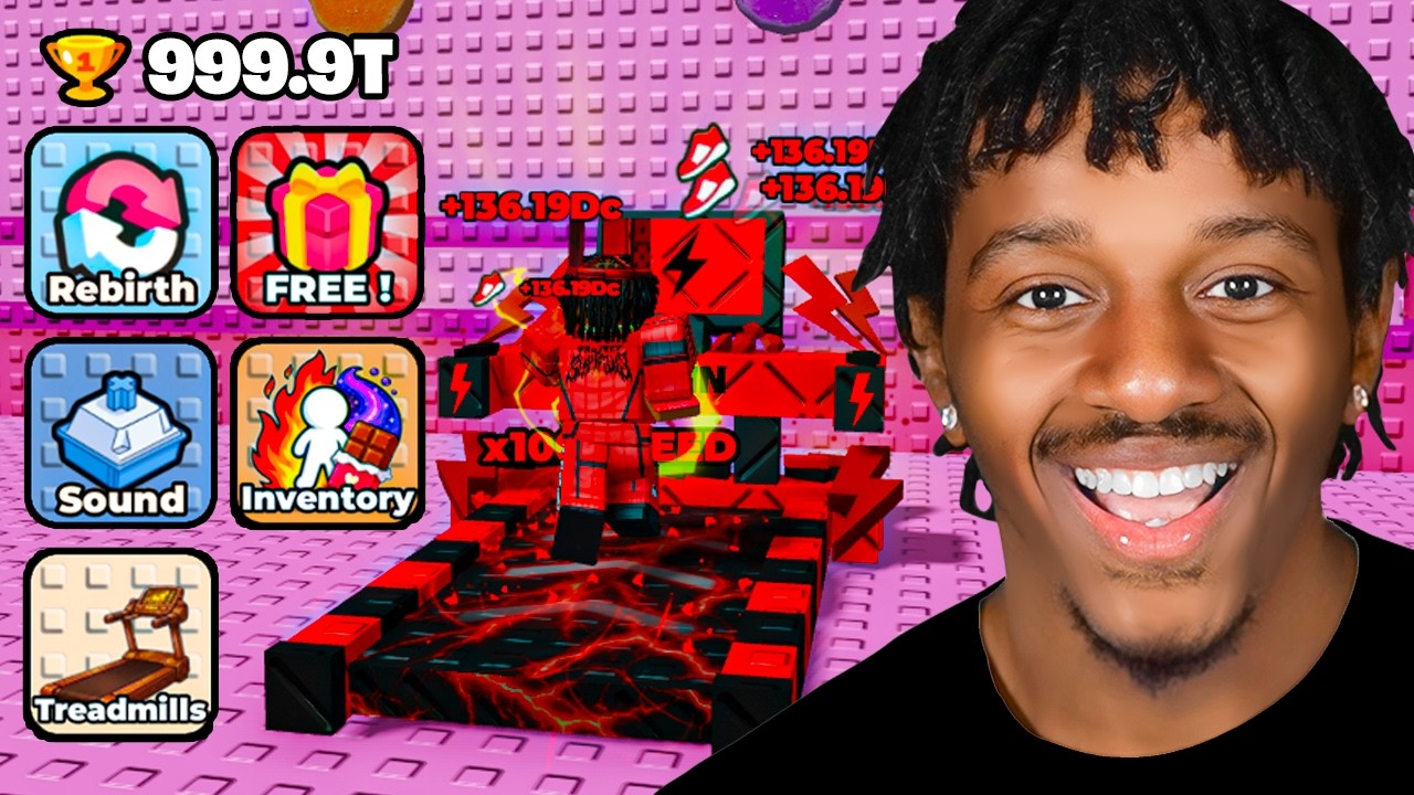 THIS GLITCH GAVE ME 999.9T WINS IN ROBLOX +1 SPEED KEYBOARD ESCAPE background