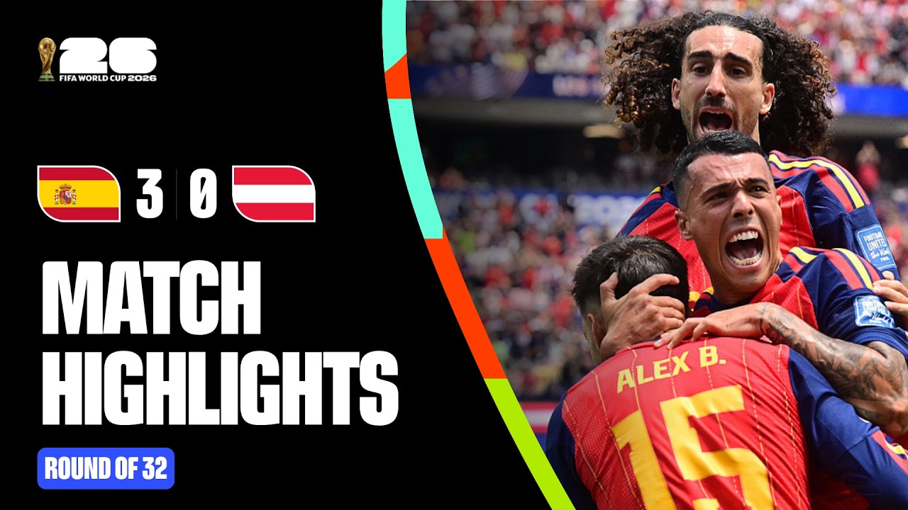Highlights | Spain 3-0 Austria | FIFA World Cup 2026™ background