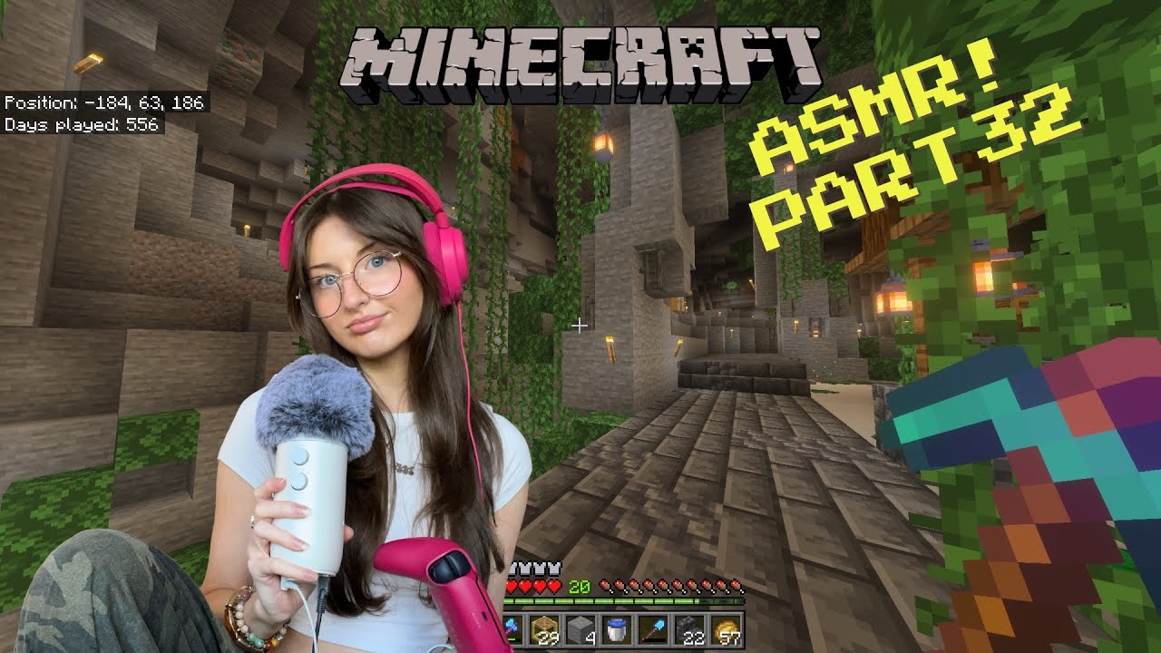 ASMR Minecraft build with me!⚒️ (whispered gameplay, PS5 controller sounds) background