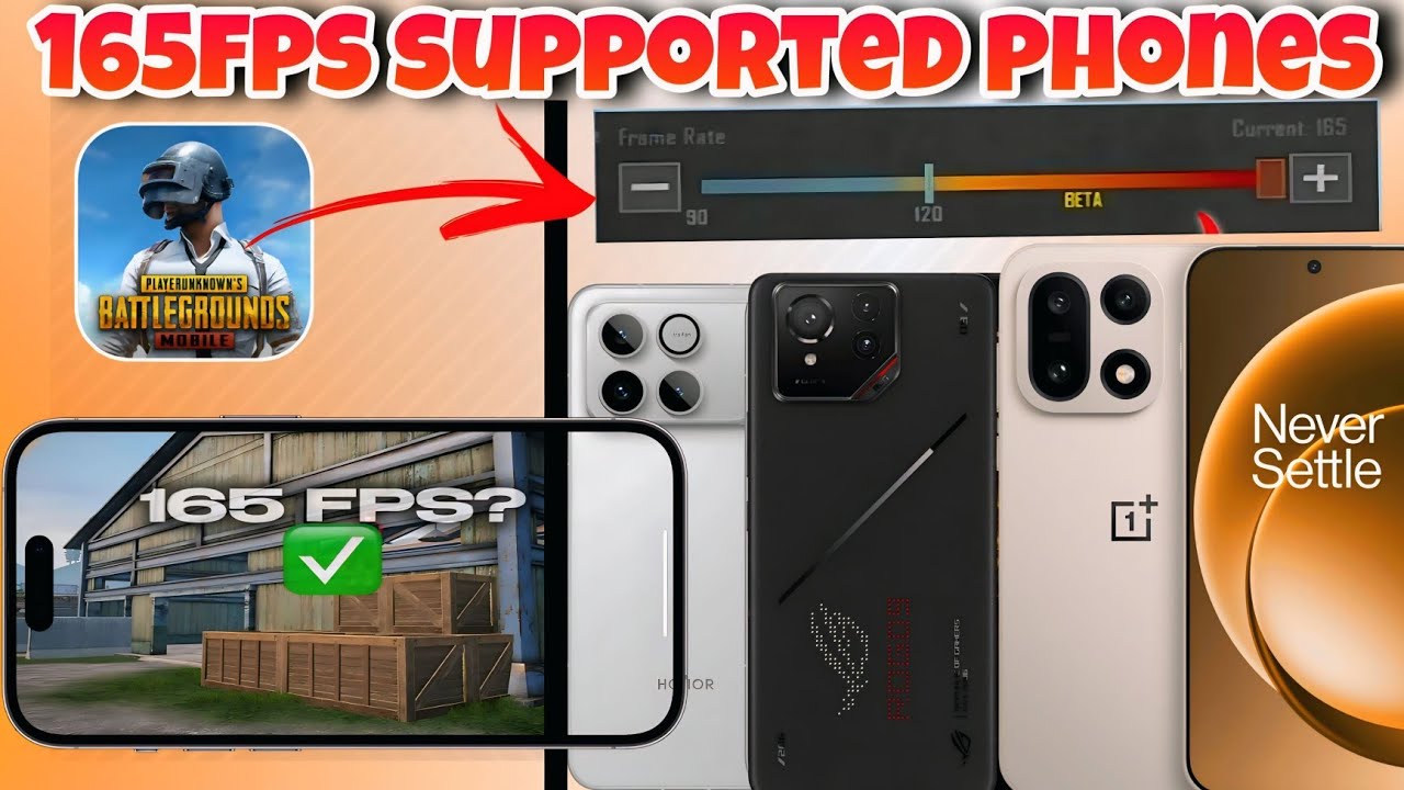 165Fps supported phones in pubg mobile 🔥 | 165fps on pubg mobile after new update. background
