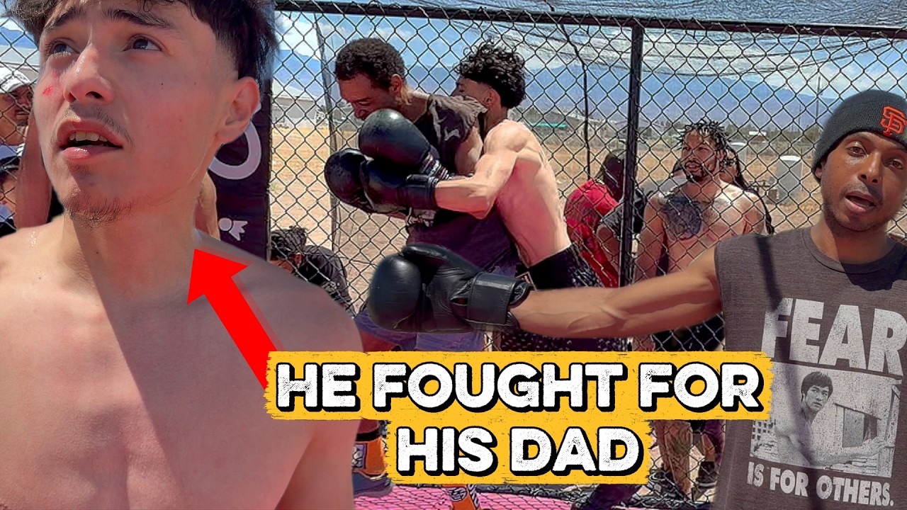 Young Man Steps into the Cage | Prime Minister vs El Gallo Popeye background
