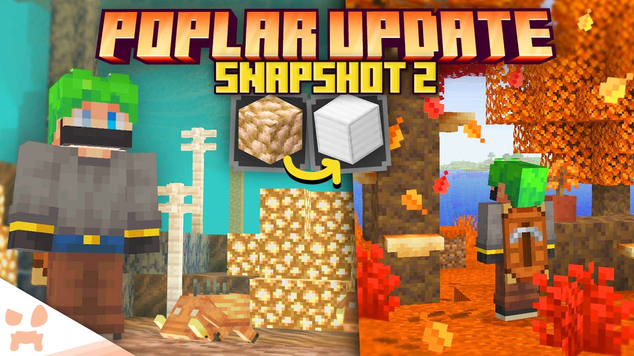 NETHER UPDATE, POPLAR FOREST CHANGES + BLOCK TRANSFORMING IS HERE! | Minecraft 26.3 Snapshot 2 background
