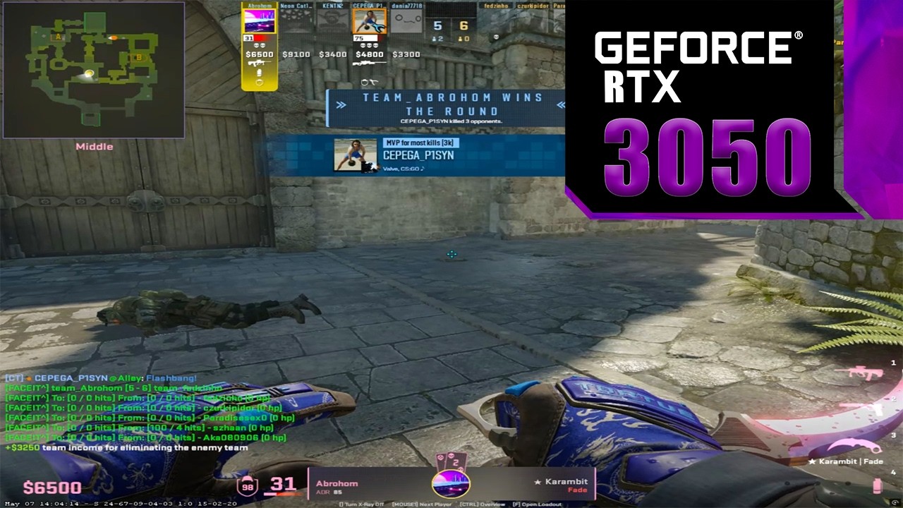 Counter-Strike 2 : ON RTX 3050 + Ryzen 5 5600X background