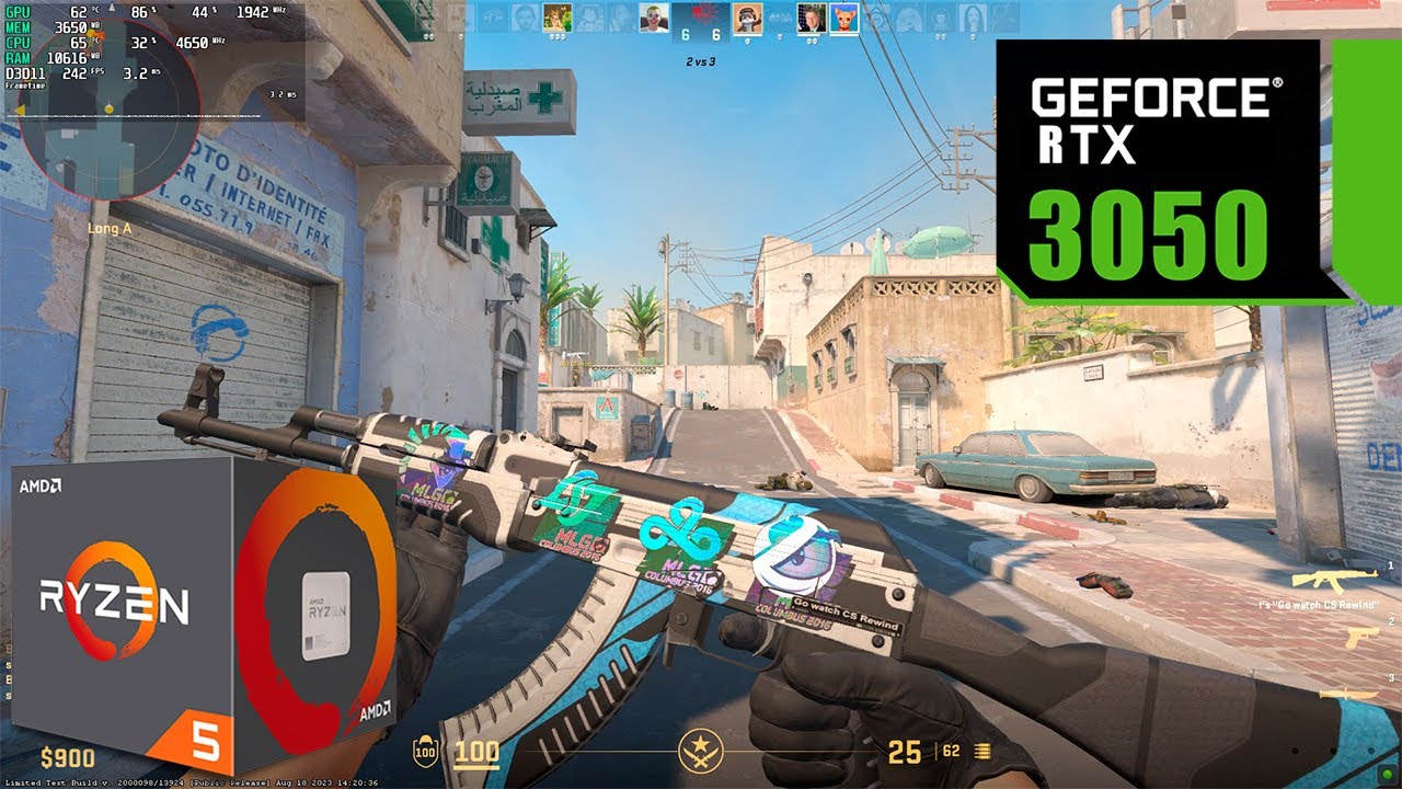 Counter-Strike 2 : ON RTX 3050 + Ryzen 5 5600X background