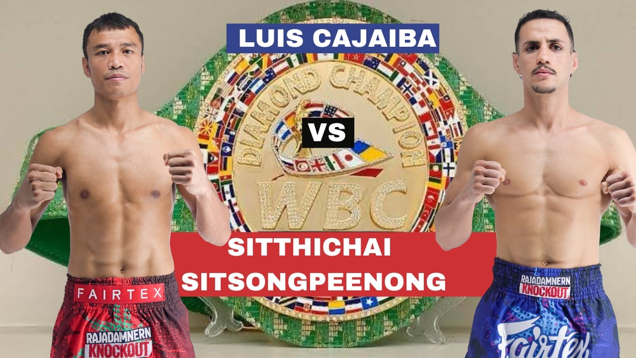 Luis Cajaiba vs Sitthichai Sitsongpeenong For WBC Muay Thai Diamond Belt background