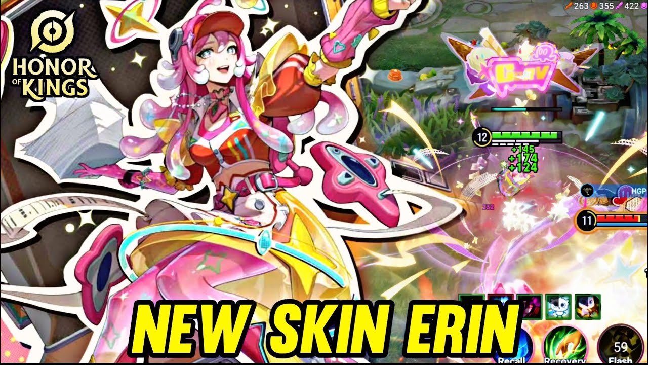 HOK : NEW SKIN ERIN COSMIC CRAVINGS GAMEPLAY - HONOR OF KINGS background