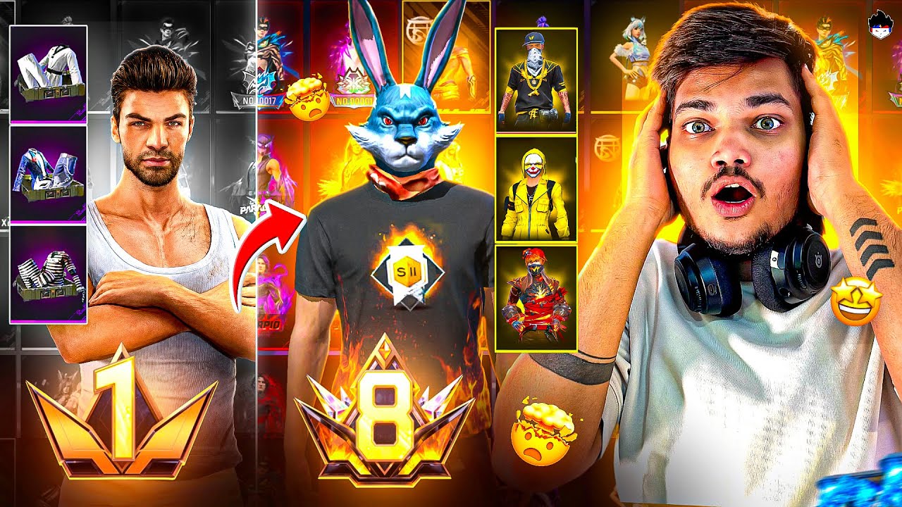 freefire 15 rare Bundles in 11,000 Diamonds😨Challenge | Lvl 2 To Lvl 90😍- Two side gamers background