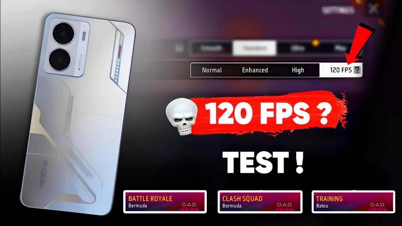 Realme P3 5G Free Fire MAX FPS Test In BR,CS And Traning Ground Mode 🔥 background