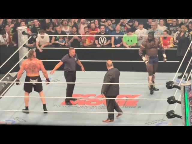 Brock Lesnar vs Oba Femi Full Match - WWE Clash in Italy 2026 background