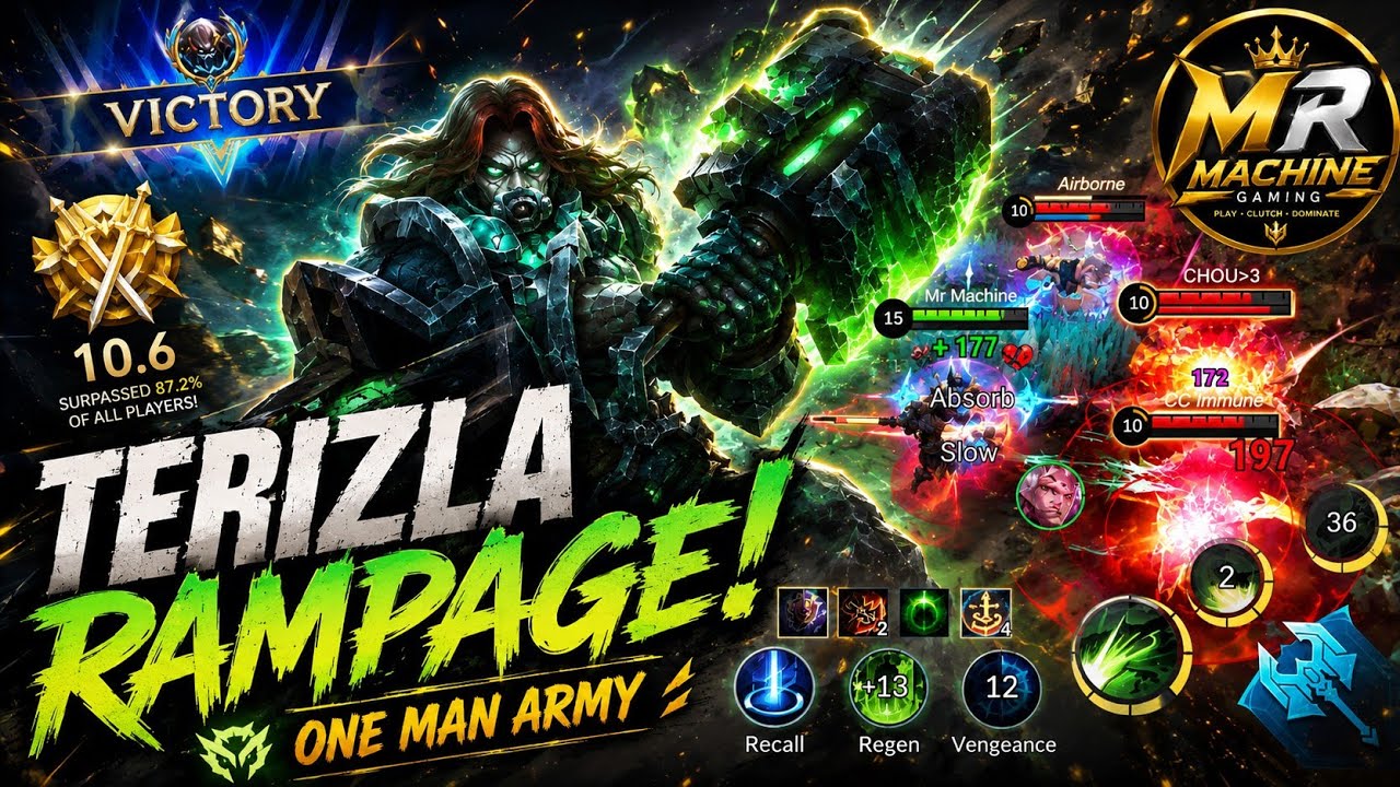 How To Win Matches With Terizla | The Green Monster | Mr Machine Gaming background