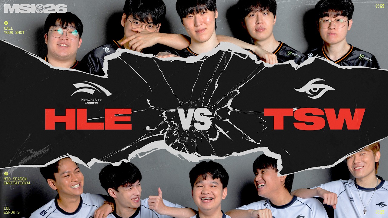 HLE vs TSW | MSI 2026 | Bracket | Game 01 | Hanwha Life Esports vs Team Secret Whales background
