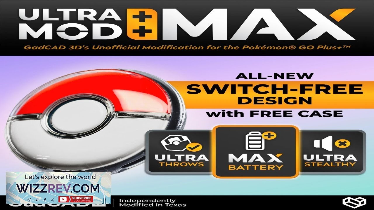 Ultra Mod: MAX Modified Pokmon GO Plus + Autocatcher and Sleep backdrop