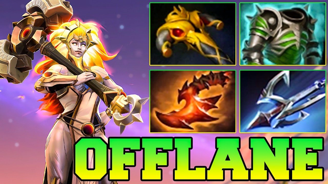 21 Kills DawnBreaker Dota 2 Offlane 7.41 Carry Meta Guide Skills Build Pro Gameplay background