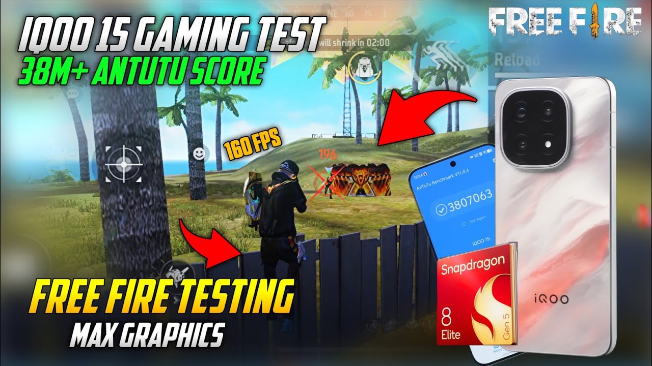iQOO 15 GAMING TEST ЁЯШНЁЯФе| FREE FIRE | 160 FPS тЬЕ| ONLY HEADSHOT GAMEPLAY ЁЯОп| BEST GAMING PHONE EVER ? ЁЯдФ background