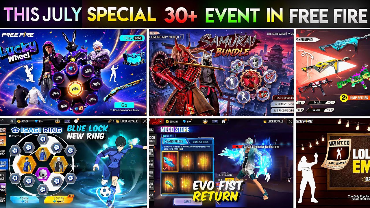 Upcoming Events in Free Fire π€―π₯³| Next July Event | Free Fire New Event | Ff New Event | New Event Ff background