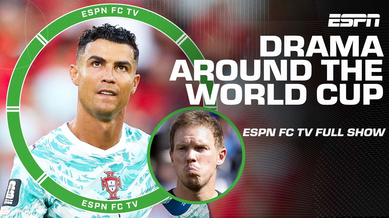 WORLD CUP DRAMA ⚽ Ronaldo subbed out, coach sacked + Round of 32 previews | ESPN FC background