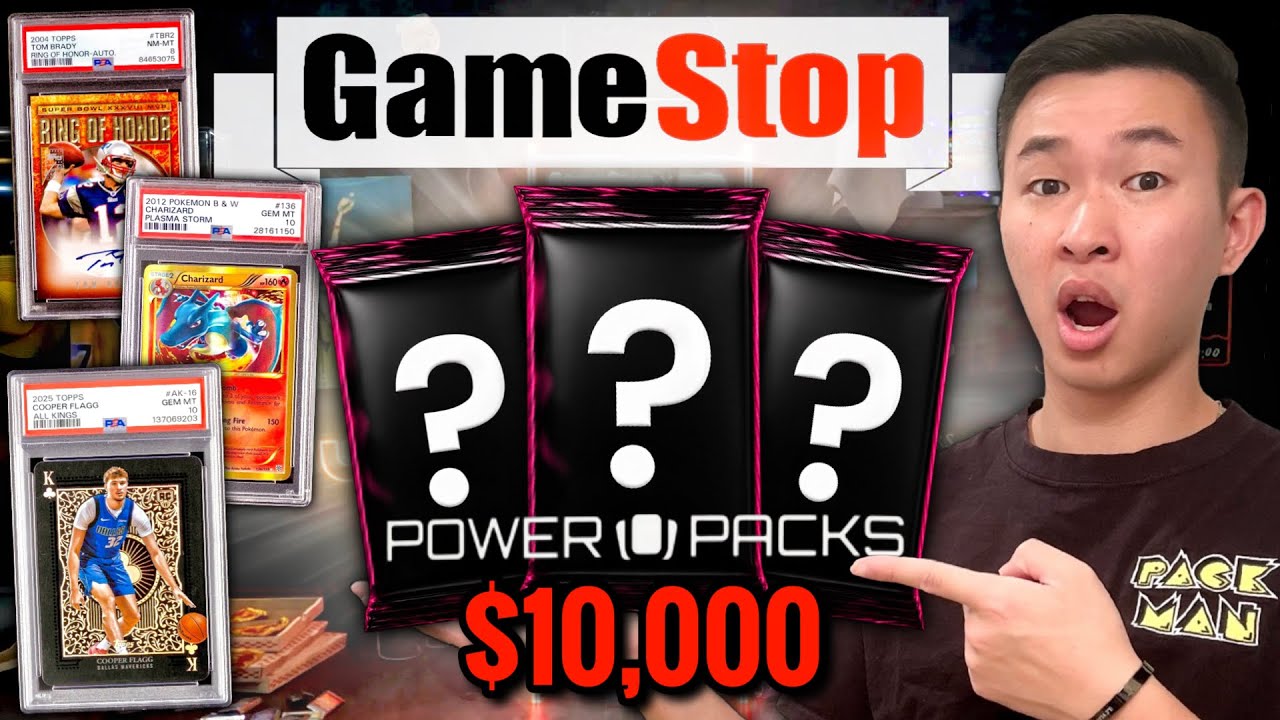 I spent $10,000 on GAME STOP's CRAZY new SPORTS CARD MYSTERY PACKS! đł backdrop