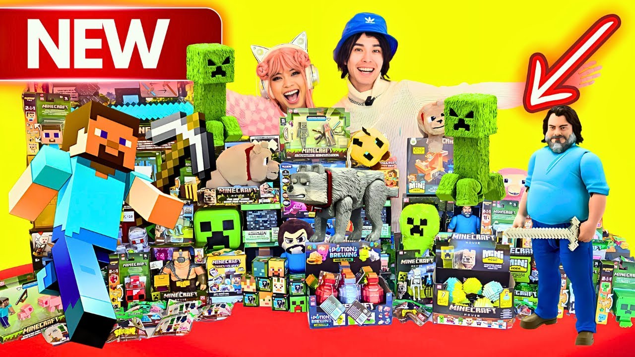 (INSANE) OPENING SO MANY MINECRAFT MOVIE AND MORE! backdrop