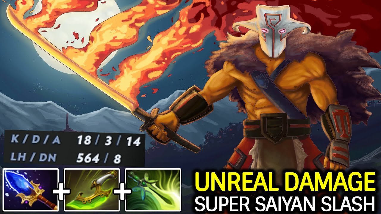 Juggernaut 1300 XPM – Super Saiyan Slash Unreal Damage Dota 2 background