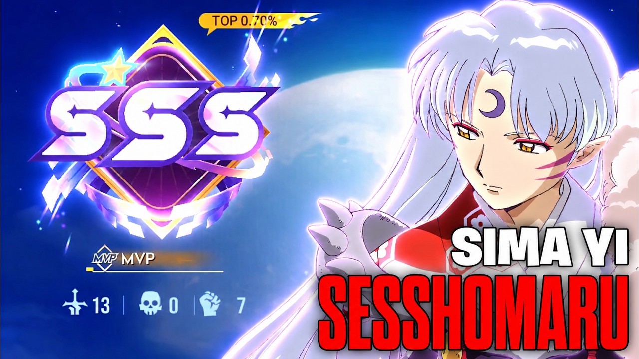 SSS! The NEW Sesshomaru Skin Is ABSOLUTELY INSANE 🤯 | Top Global Sima Yi Build | HoK background