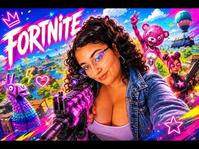 Lets Play Fortnite With Girls | Ft Monica background